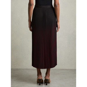 REISS MARLIE Ombre Pleated Midi Skirt